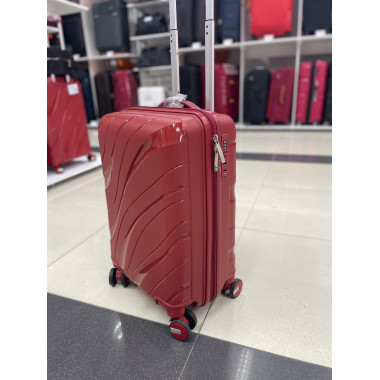 Чемодан 20 дюймов Travel Fashion Wave красный из полипропилена (ручная кладь)