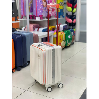 Чемодан 20 дюймов W.zckiss Berg белый из поликарбоната (ручная кладь)