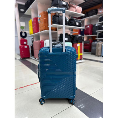 Чемодан 24 дюймов Travel Speed синий из полипропилена