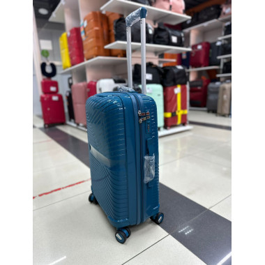 Чемодан 24 дюймов Travel Speed синий из полипропилена