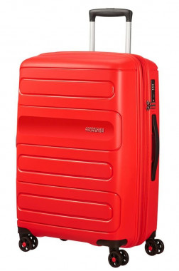 Чемодан 25 дюймов American Tourister Sunside Spinner 68/25 TSA красный из полипропилена
