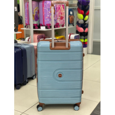 Чемодан 28 дюймов Mironpan голубой с расширением из полипропилена (м101)