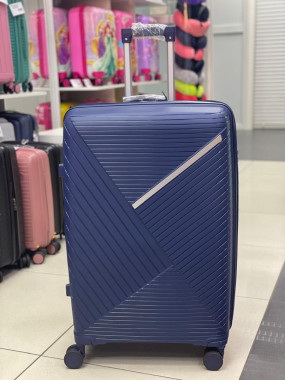 Чемодан 28 дюймов Sonara синий с расширением из полипропилена