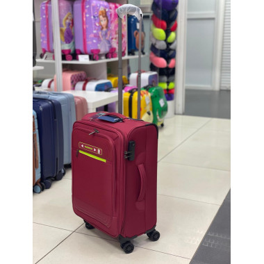 Чемодан тканевый Mironpan 22 дюйма бордовый (м30)