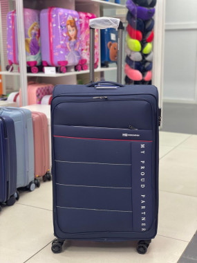 Чемодан тканевый Mironpan 28 дюймов темно-синий (м29)