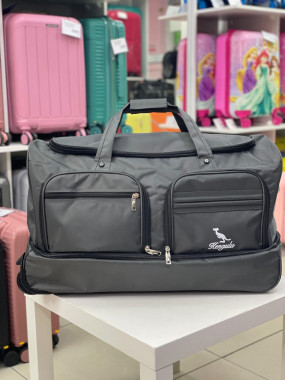 Дорожная сумка на колёсах "Kengulu standard" L серая