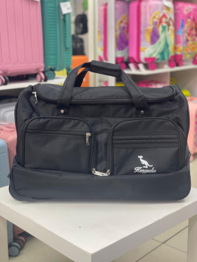 Дорожная сумка на колёсах "Kengulu standard" M черная