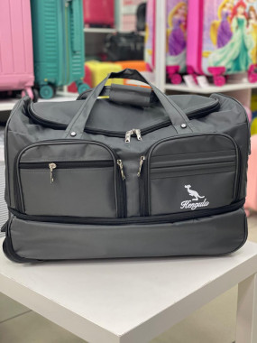 Дорожная сумка на колёсах "Kengulu standard" M серая