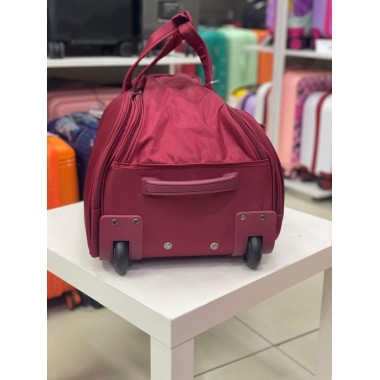 Дорожная сумка на колёсах "Mironpan" S+ бордовая (М18)
