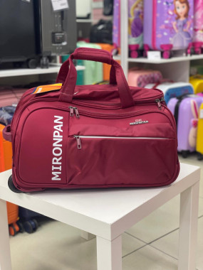 Дорожная сумка на колёсах "Mironpan" S+ бордовая (М18)