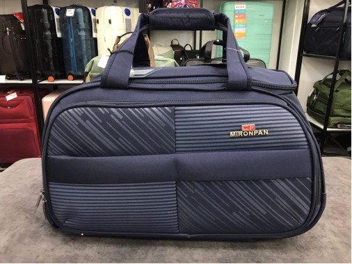 Дорожная сумка на колёсах "Mironpan" S темно-синий (М17)